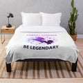 Cozy and soft plush unicorn blanket with galaxy print design