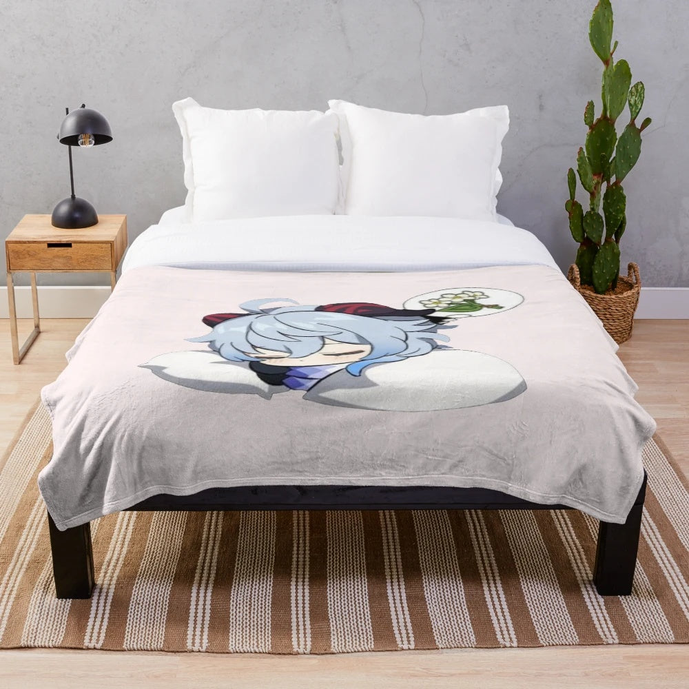 Genshin Impact Chibi Peeker Plush Blanket