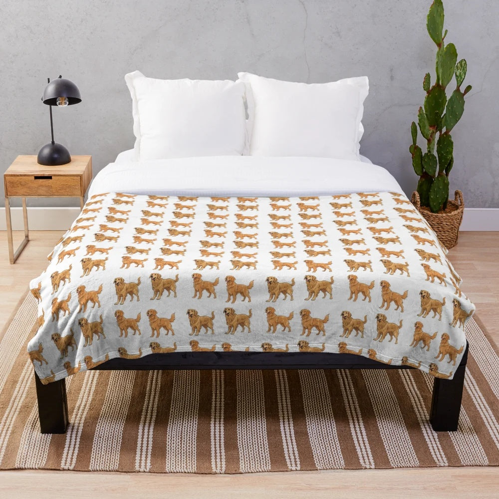 Golden Retriever Plush Blanket