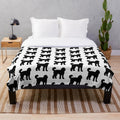 Goldendoodle dog plush blanket with soft, curly fur
