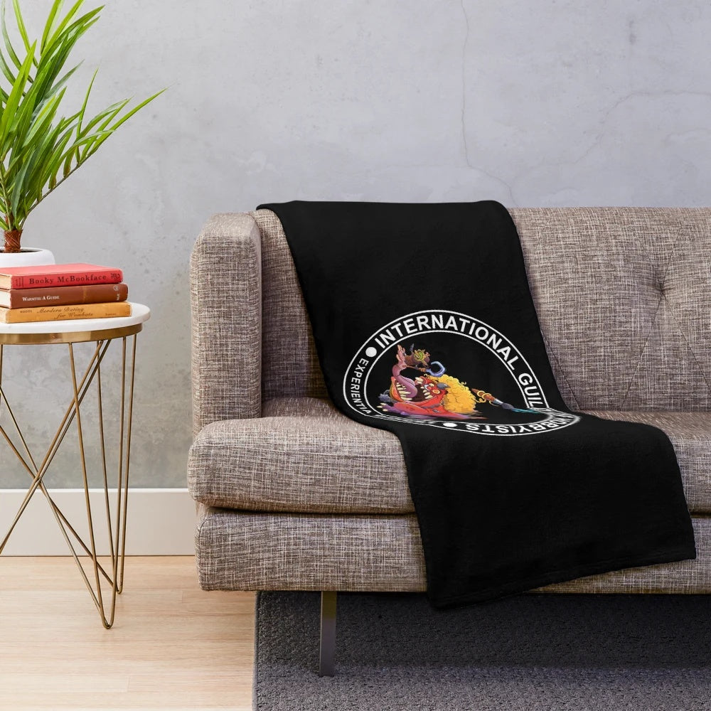 Plush blanket with a funny "Hair Squiq" design for Warhammer fans