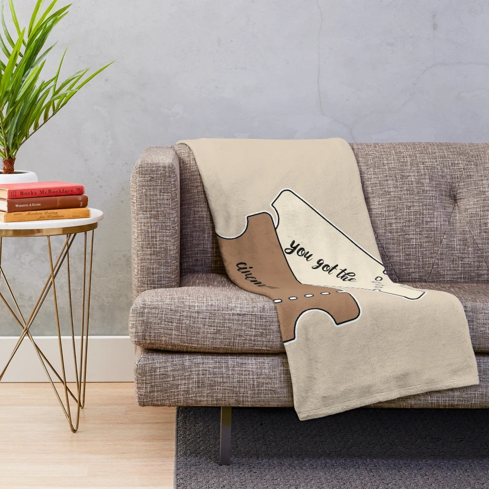 Cozy and soft plush blanket featuring a cinema tickets and Harry Styles inspired design