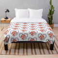 Heart-shaped tattoo design plush anime blanket