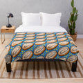 Soft and cuddly honeybun-inspired plush blanket with emote design