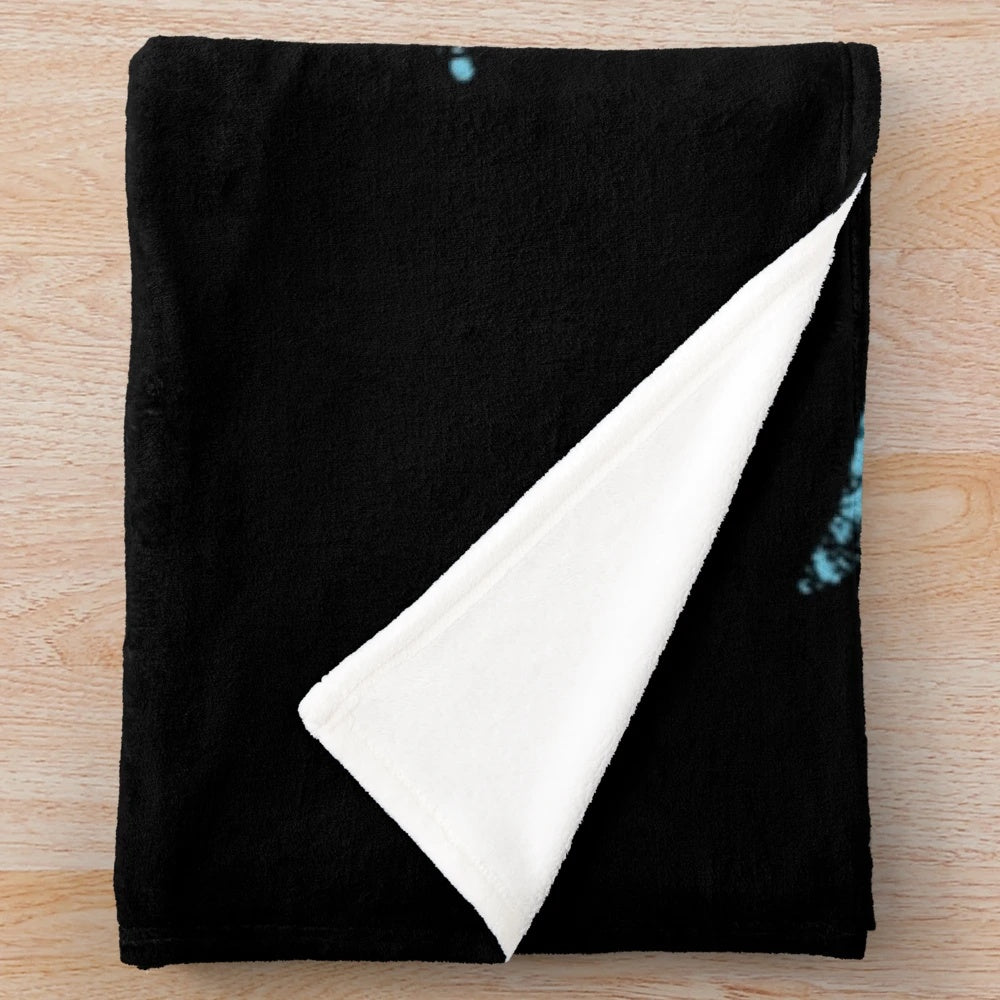 Plush blanket featuring a silhouette design inspired by the Hunger Games book and movie series