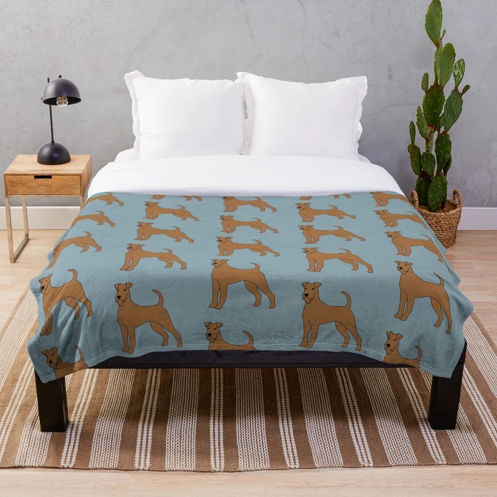 Irish Terrier Plush Blanket for Dog Owners