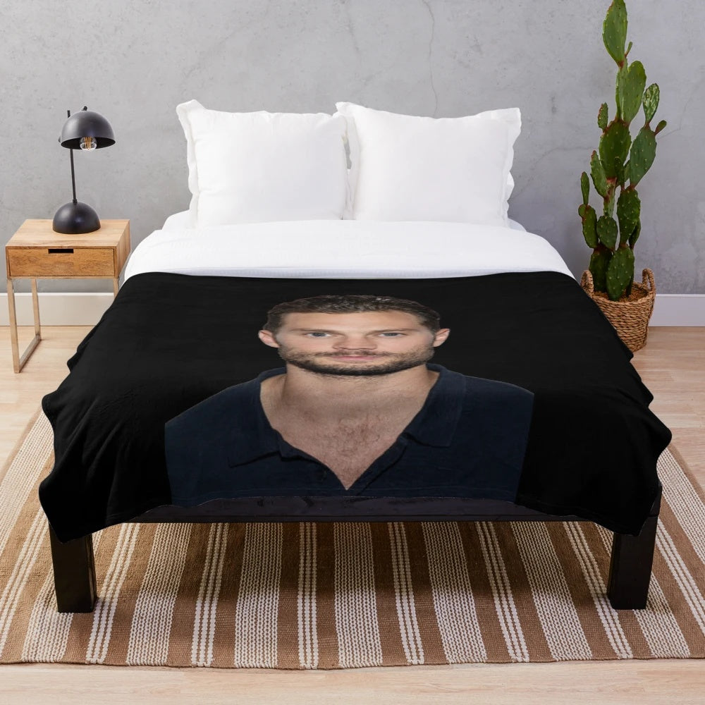 Jamie Dornan inspired plush blanket from the Fifty Shades movie series