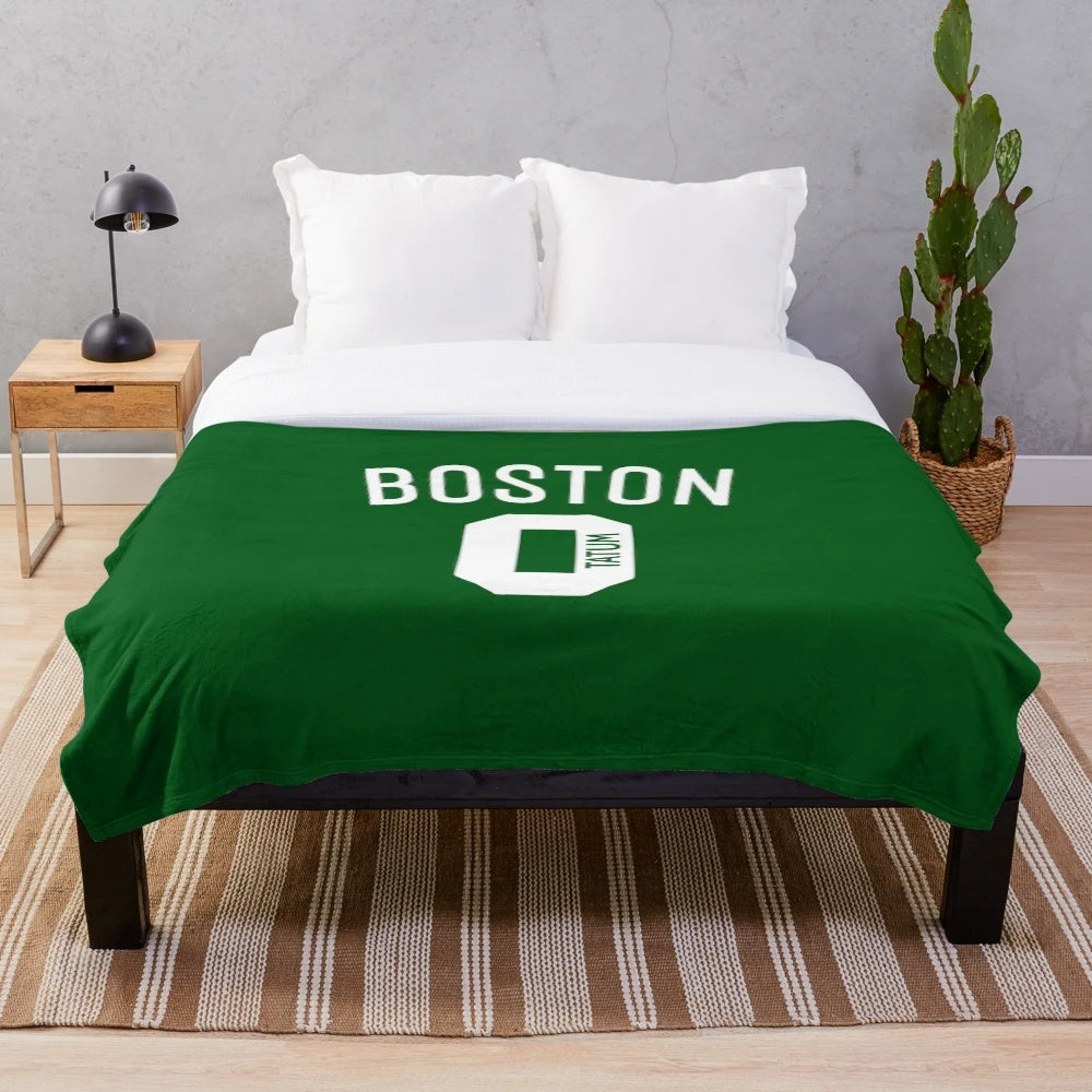 Jayson Tatum Plush Blanket for Boston Celtics Basketball Fans