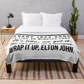 Cozy plush blanket featuring jazz-inspired typography and quotes