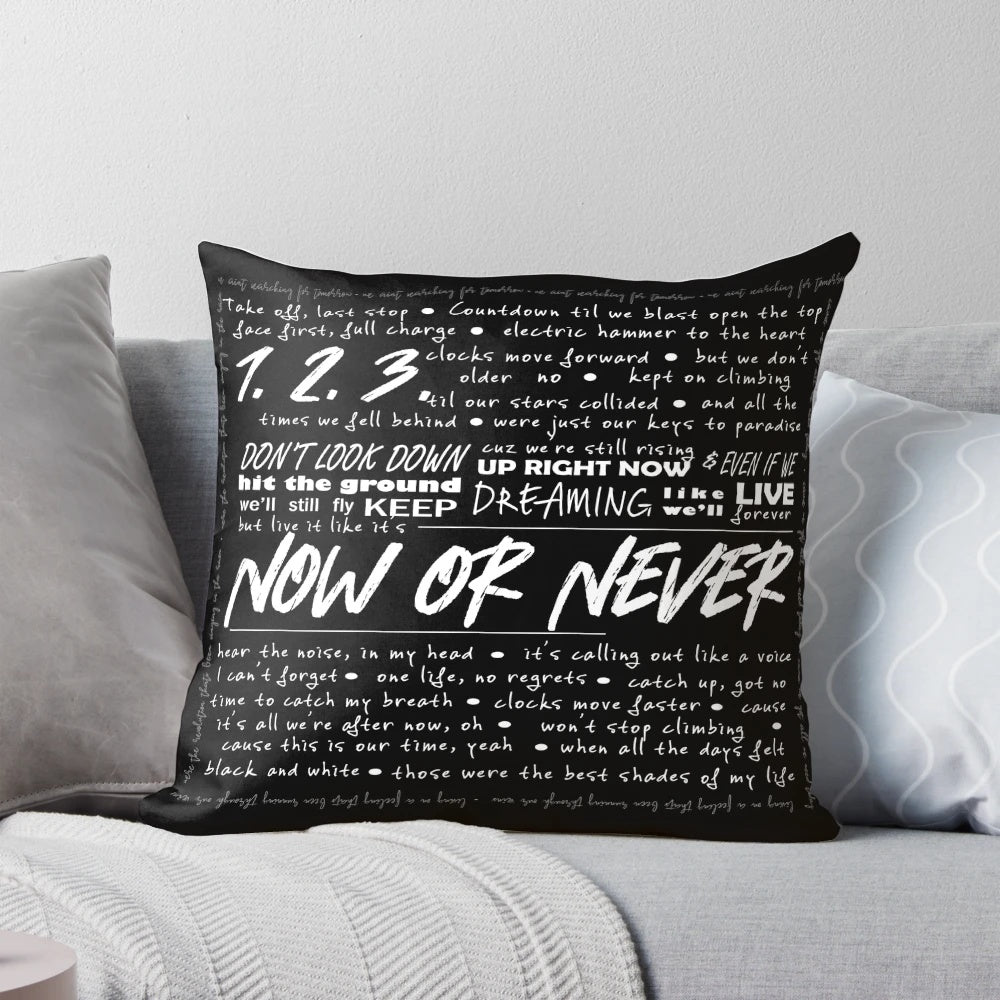 "Julie and the Phantoms" themed pillow featuring the show's characters