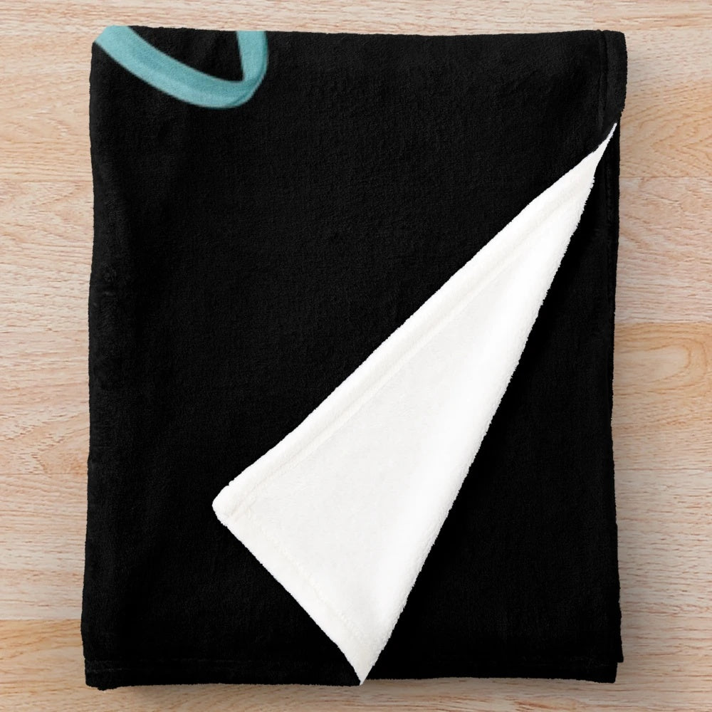 Kaspa cryptocurrency-themed plush blanket