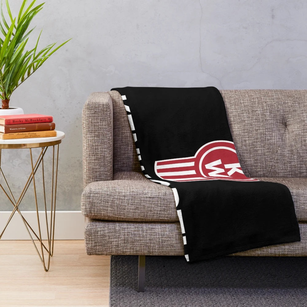 Kenworth-inspired plush blanket for truckers and truck enthusiasts