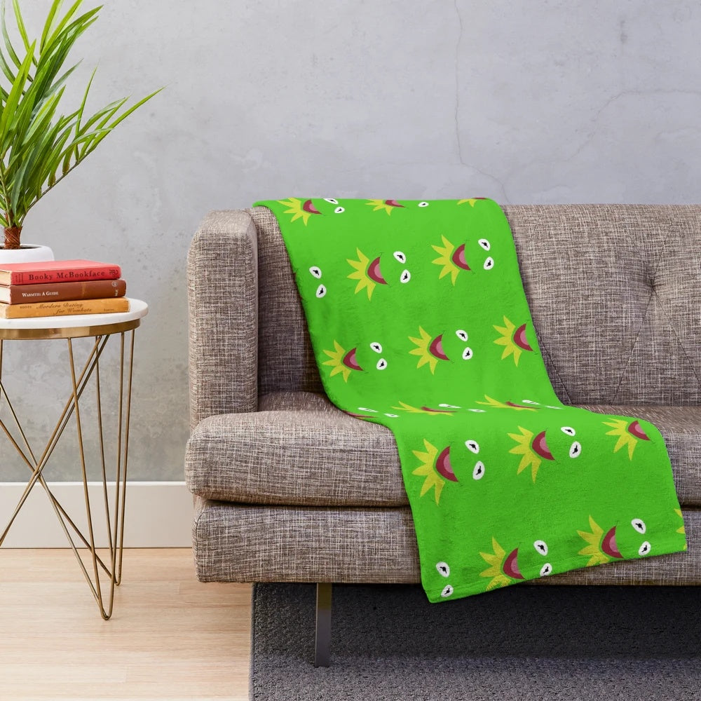 Kermit the Frog inspired plush blanket