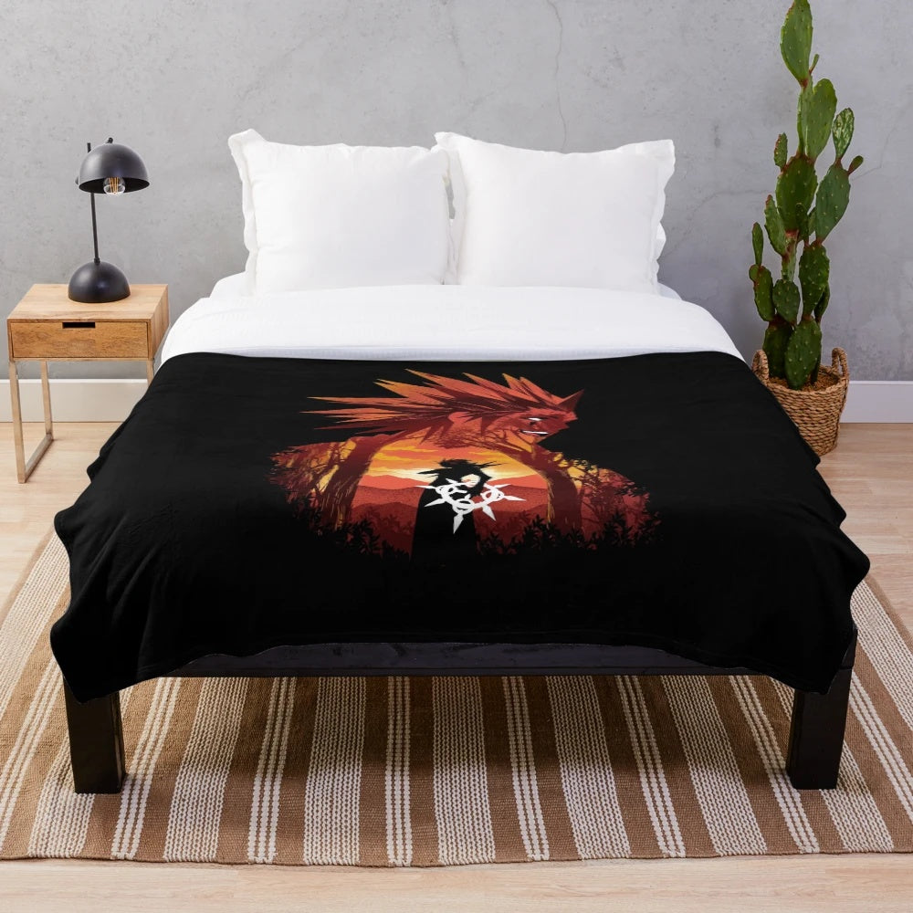 Plush blanket featuring a Kingdom Hearts inspired design