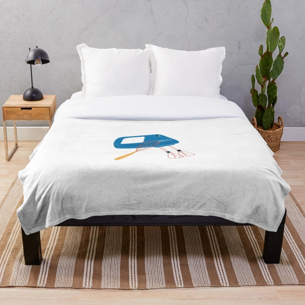 Kitchen Mixer Themed Plush Blanket