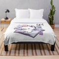 Soft and cuddly kupo plush blanket featuring a cute final fantasy moogle