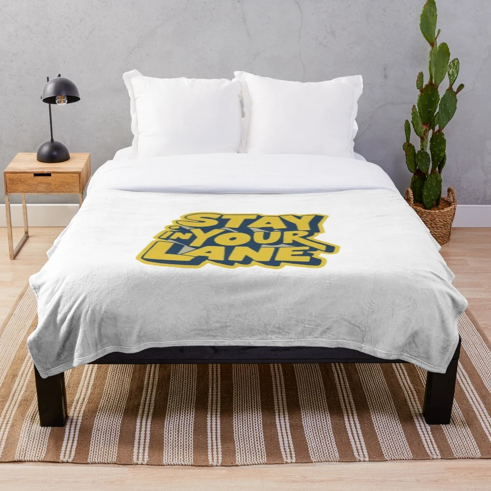 Cozy plush blanket with lane-inspired design