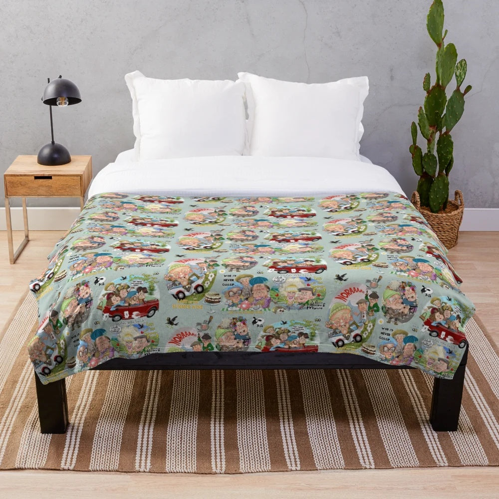Plush blanket featuring "Last of the Summer Wine" design