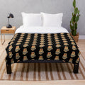 A soft, plush blanket featuring a lion dressed as a pirate