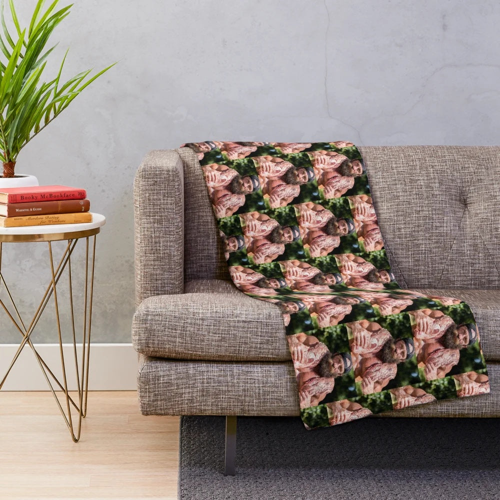 Liver king plush blanket featuring a cozy and soft design