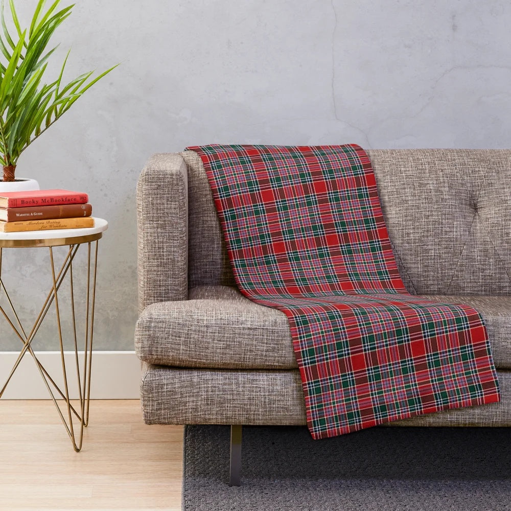 Macbean tartan plush blanket with soft, luxurious fabric