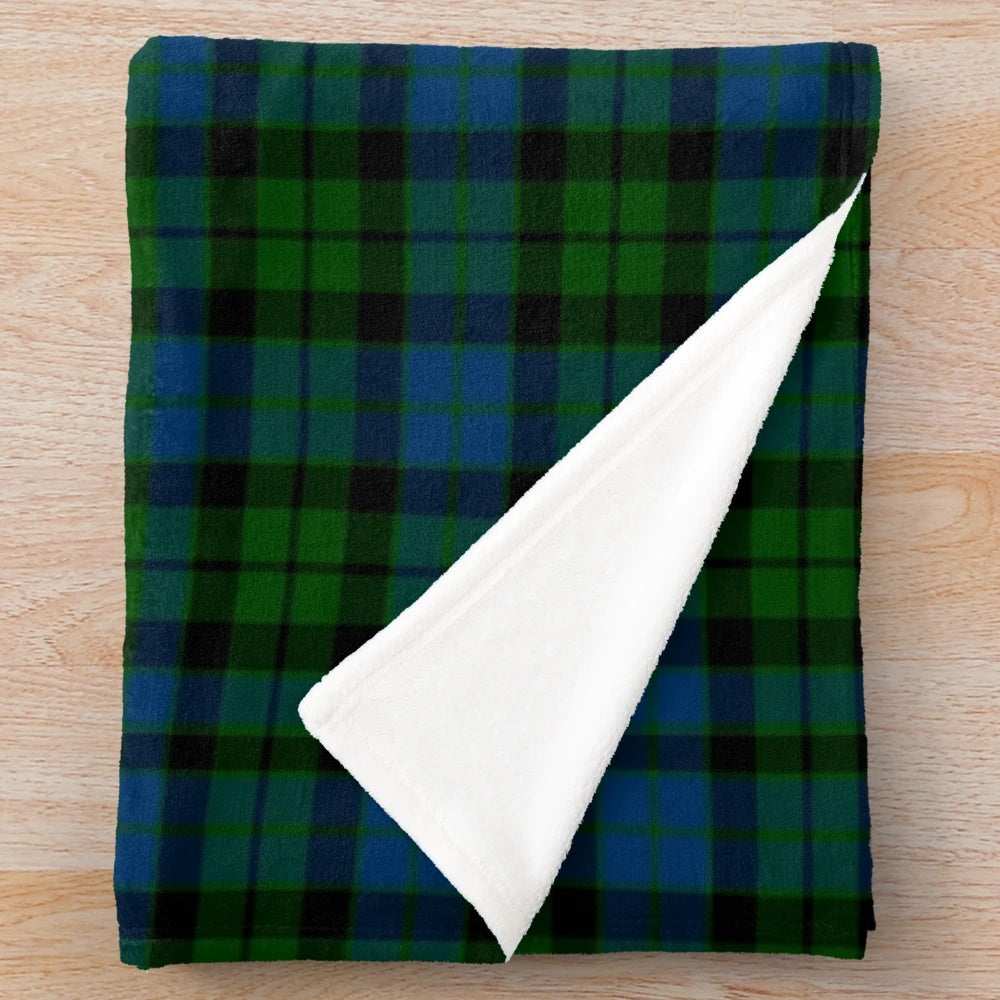 Mackay tartan plush blanket for Scottish heritage home decor