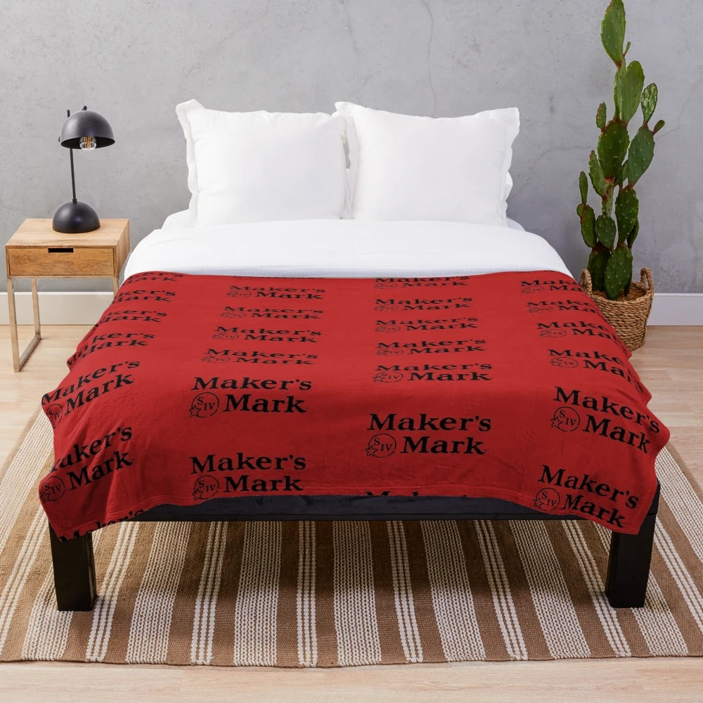 Makers Mark bourbon inspired plush blanket
