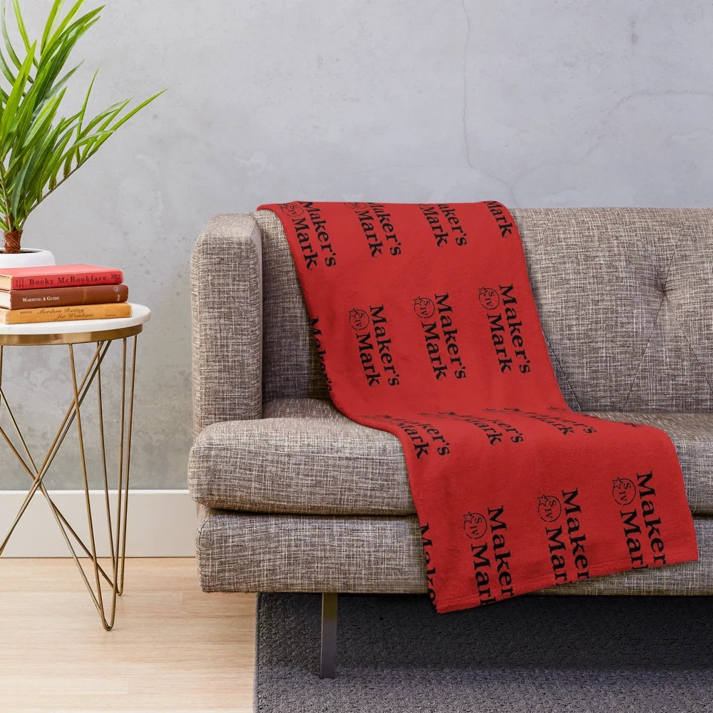 Makers Mark bourbon inspired plush blanket