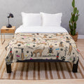 Soft and snuggly plush blanket featuring an adorable maligator or Belgian shepherd dog breed