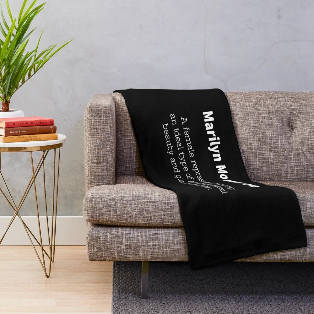 Marilyn Monroe plush blanket with her iconic image