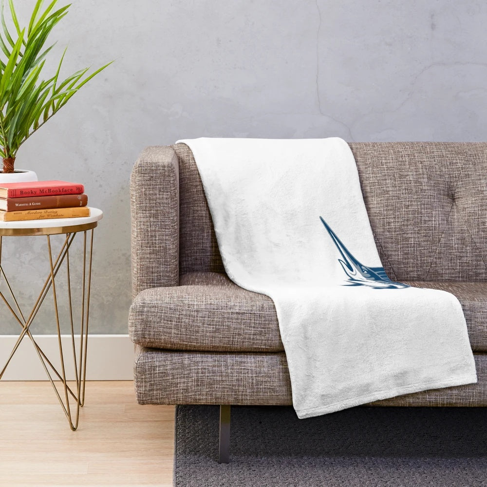 Virginia Wesleyan College Marlins-themed plush blanket