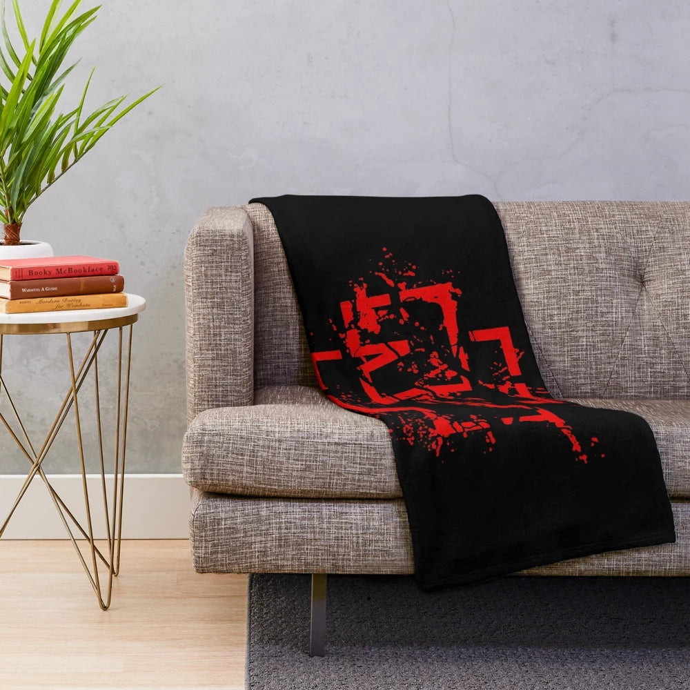 Soft, plush blanket for metal music fans featuring Rawkk RMTN inspired design