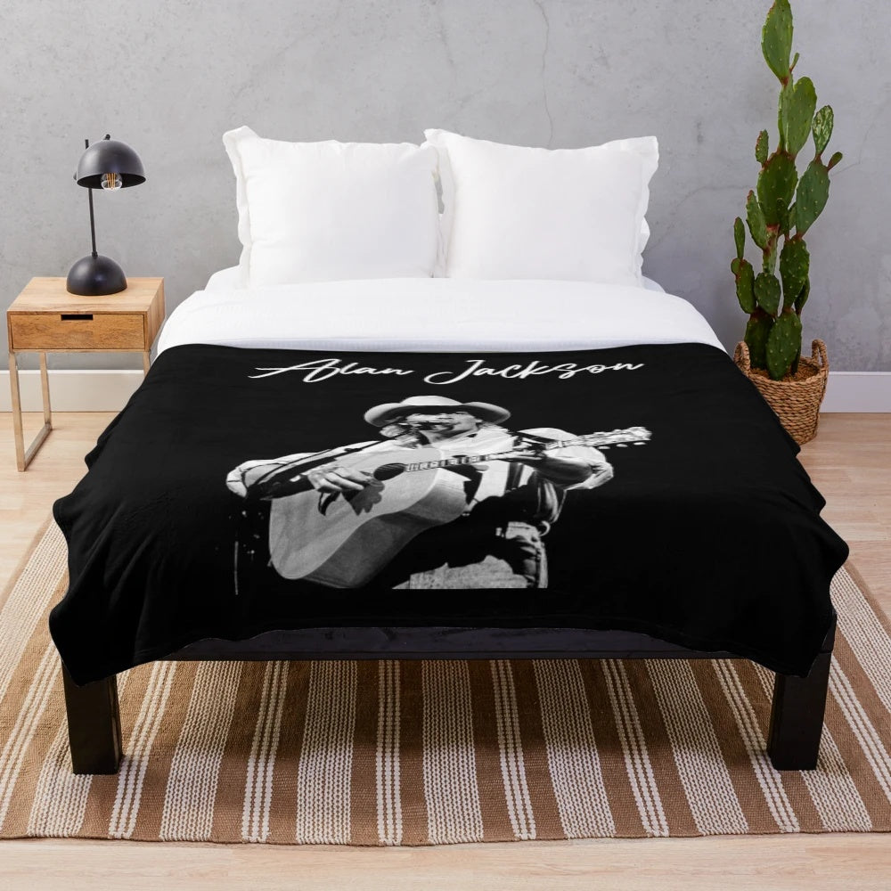 Soft plush blanket featuring the lyrics and artwork of the Alan Jackson song "Midnight in Montgomery