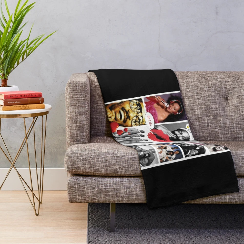 Motown Music Plush Blanket with Iconic Retro Design