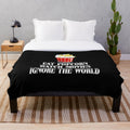 Plush blanket with movie-themed design for movie lovers