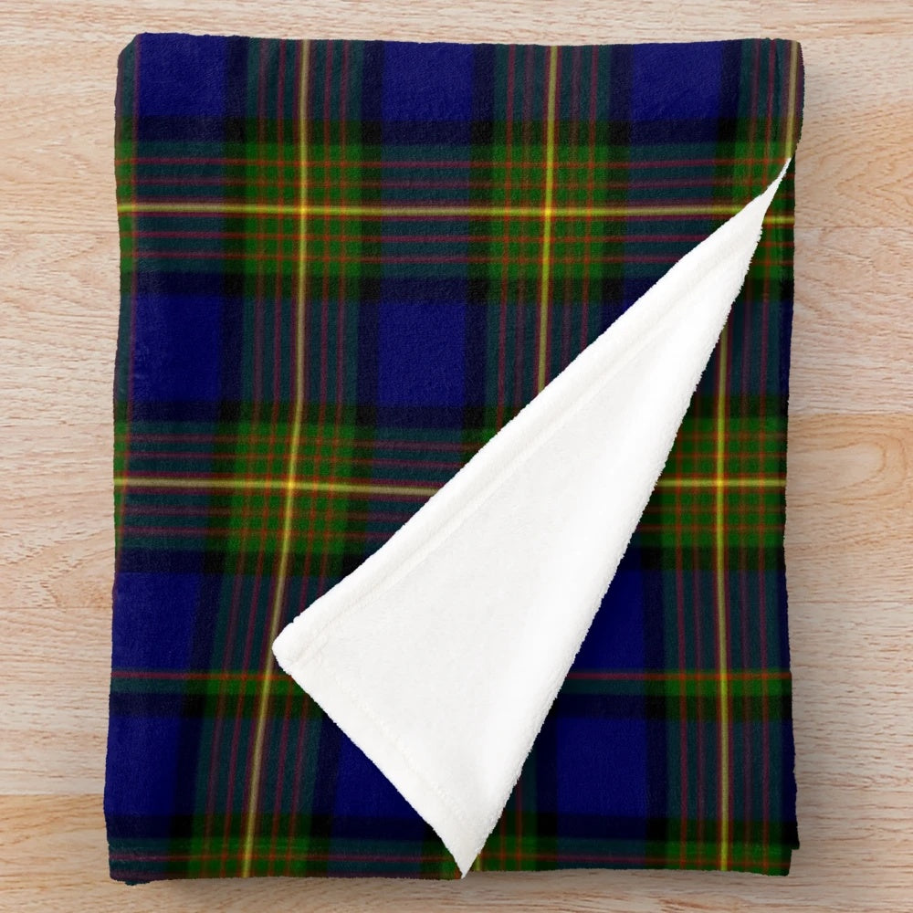 Clan Muir Tartan Plush Blanket with Soft, Luxurious Fabric