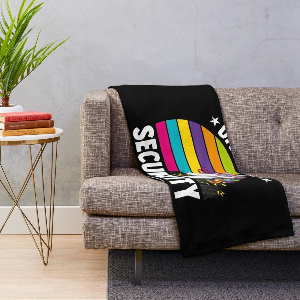 Soft and cuddly plush blanket featuring a mythical unicorn design for unicorn lovers