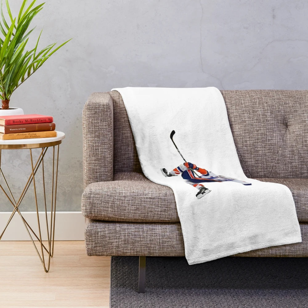 New York Islanders plush blanket featuring Mathew Barzal