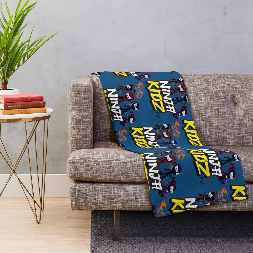 Ninja Kids Plush Blanket with Cartoon Ninja Design