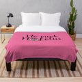 No Mud No Lotus Plush Blanket with Lotus Flower Design