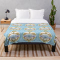 Nurse cap plush blanket with lotus design