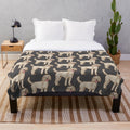 Cozy plush blanket featuring a doodle dog or poodle mix pet portrait