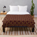Overlook Hotel-themed plush blanket with custom design