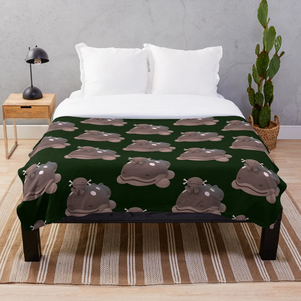 Soft and cuddly plush blanket featuring Clodsire and other Paldea Pokemon characters