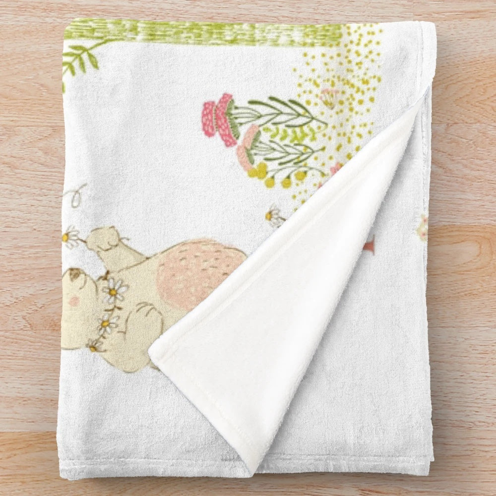 Soft and cuddly party animals plush blanket for baby girl's milestone moments