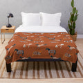 Patterned ponies autumn plush blanket