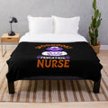 Pediatric nurse plush blanket with spooky and cute design