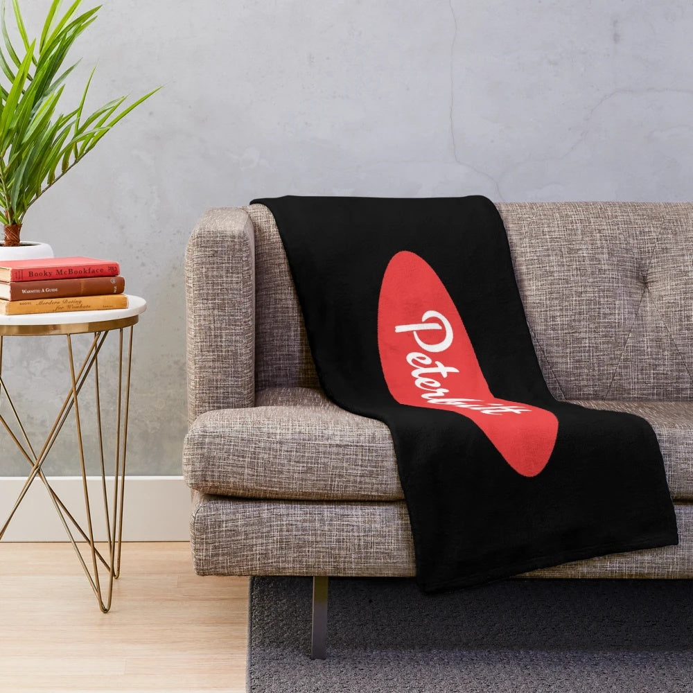 Peterbilt-inspired plush blanket featuring the iconic Peterbilt truck design