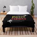 Plush blanket with pilot dad design for aviation enthusiasts