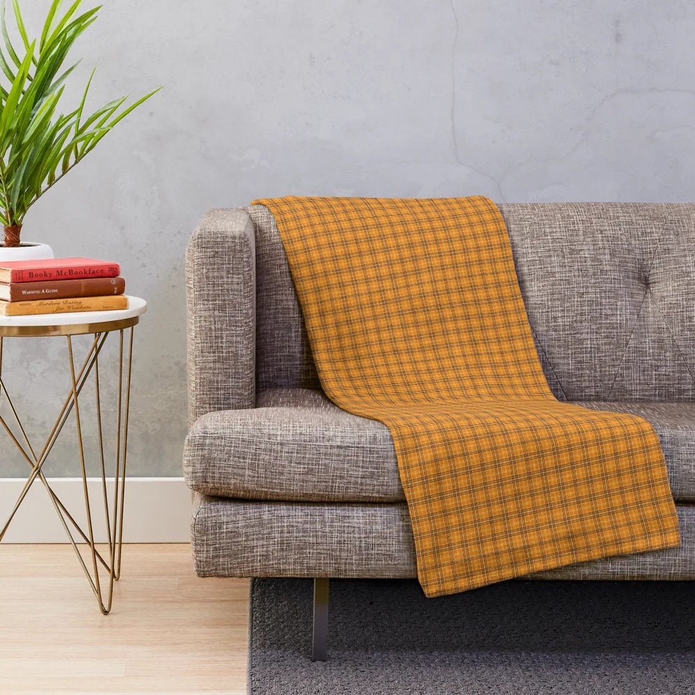Soft plaid blanket with traditional scottish tartan design
